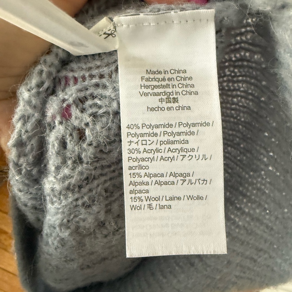 J Crew Light Blue Textured Crewneck Sweater - Size Small - Picture 3 of 4